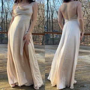 NWT Fame and Partners Strappy Draped Gown